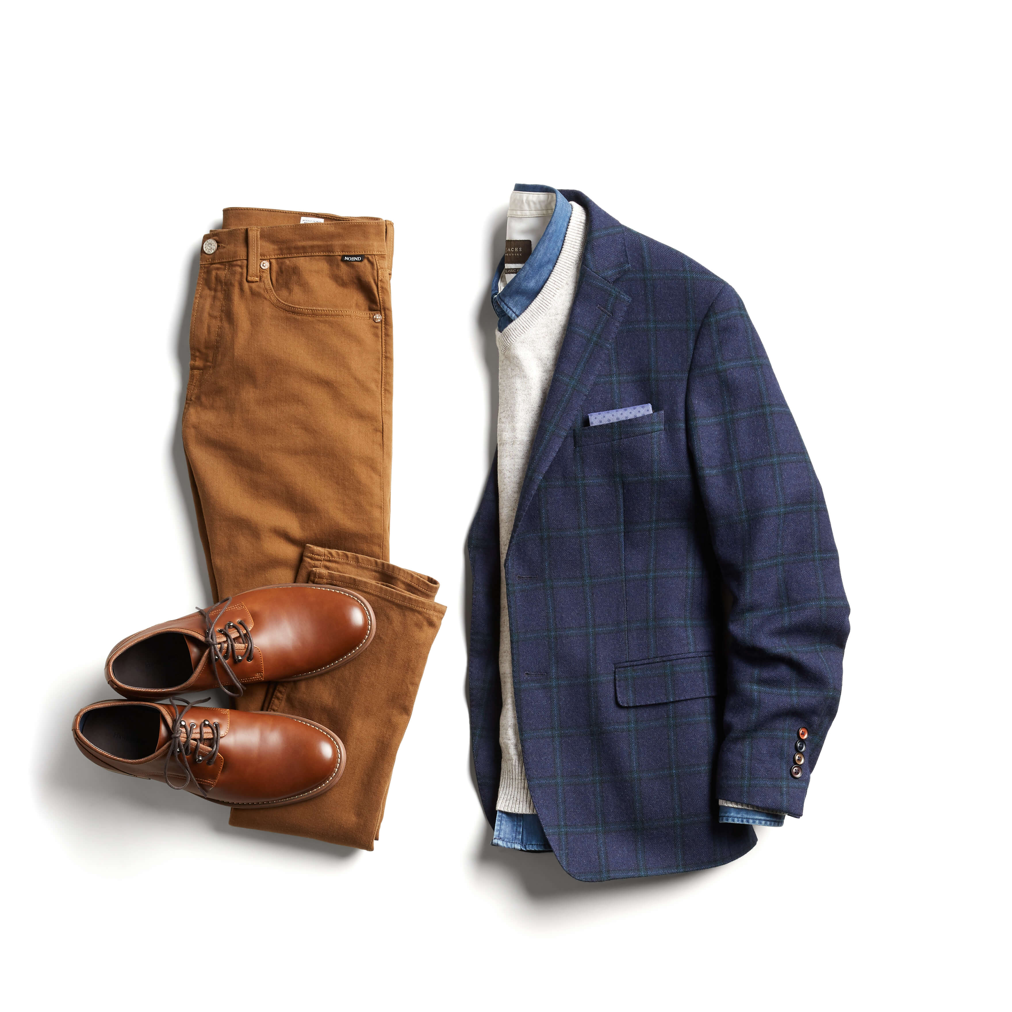 A Suit Mens Brown Leather Sneakers Outfit Threadicated Online