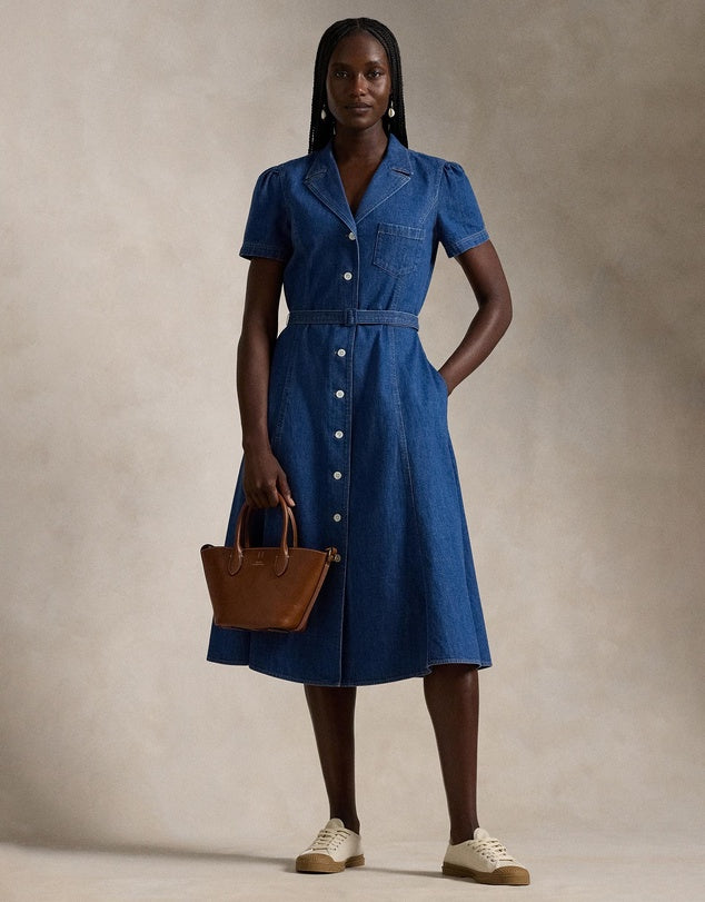 Denim midi dress you can style with your new sandals, flats or white s –  Threadicated
