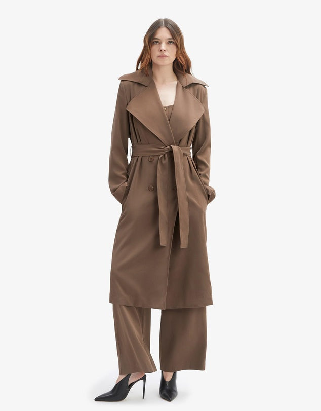 Another option for a trench in a gorgeous coffee brown colour - will go nicely with so many existing pieces from your wardrobe