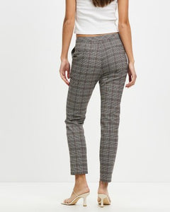 Checked Tapered Pants