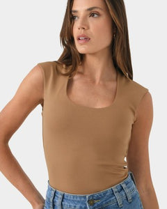 Rounded Square Neck Top. A great basic for under jackets or jumpers.