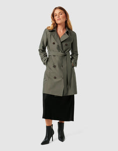 Belted coat in stunning green