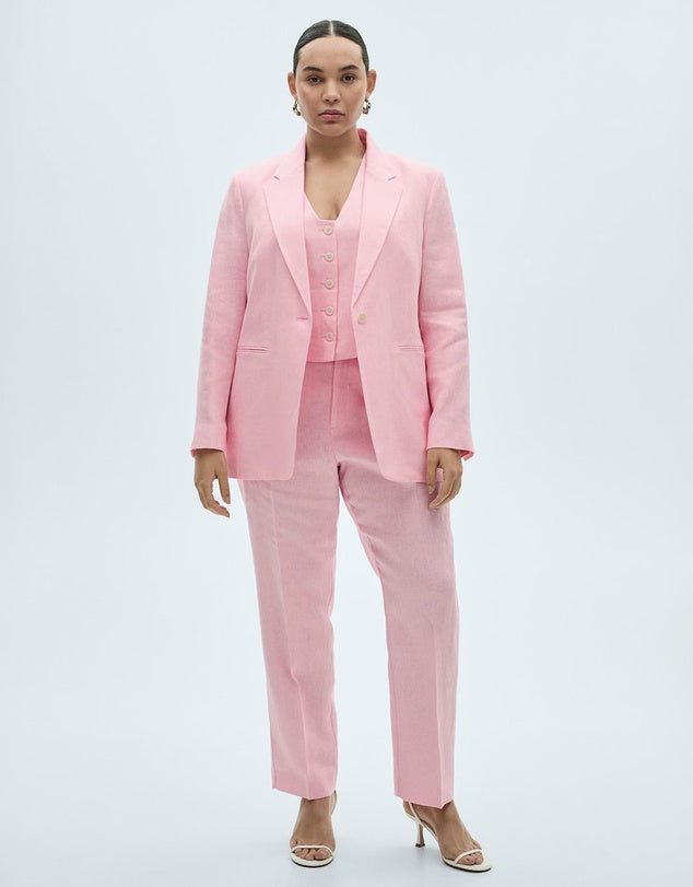 A matching pair of linen pants to wear with the blazer