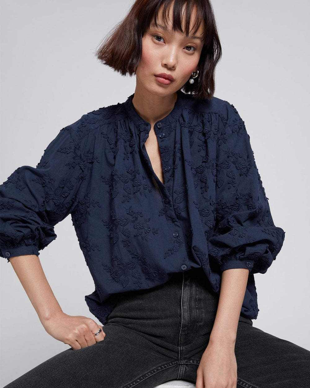 A chic blouse to dress up a pair of jeans on the weekend, a little bit of luxury.