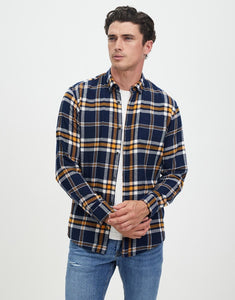 Autumn check shirt for layering over t shirt