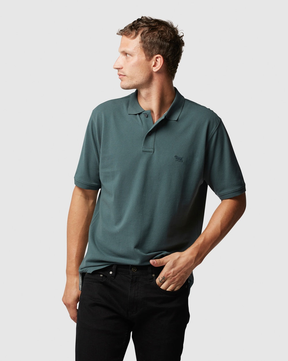 A favourite Polo in Vine Green. Perfect pairing with either your new pants or shorts.