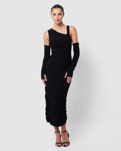 Asymmetric Midi Dress for evenings out