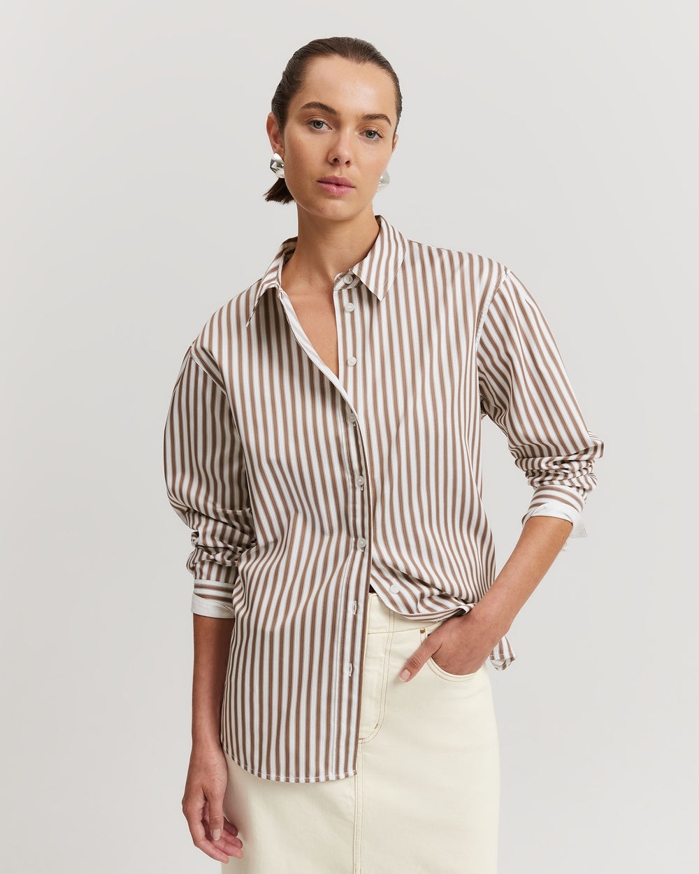 Classic Cotton Stripe Oxford Shirt
